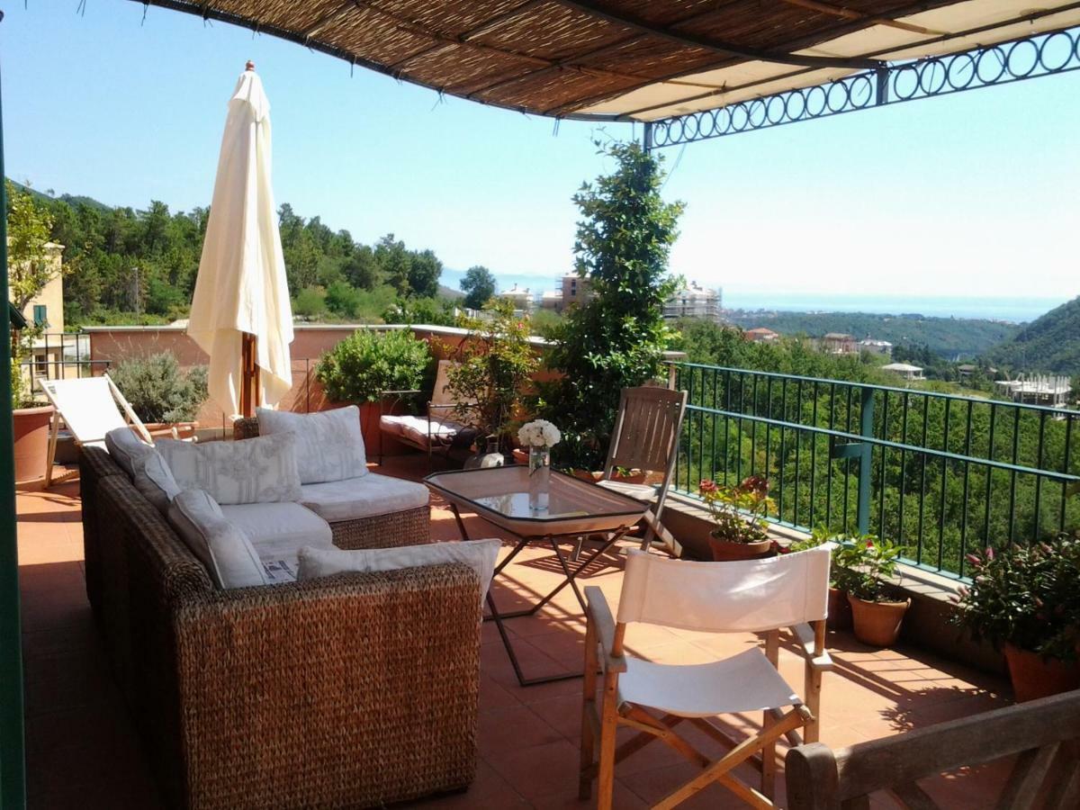 Attico Con Vista Spettacolare Cogoleto Villa Eksteriør billede